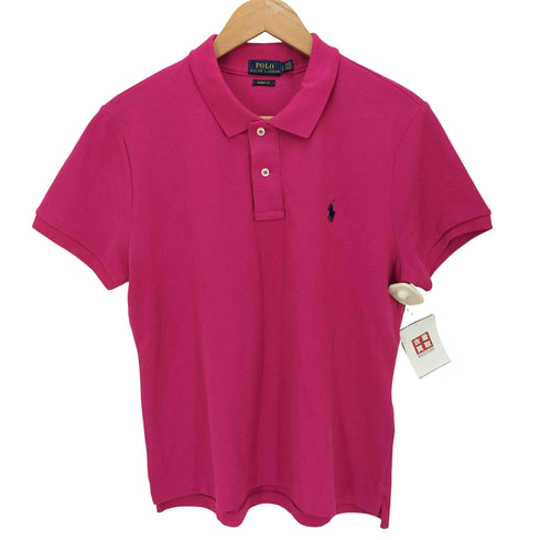 ポロラルフローレン POLO RALPH LAUREN SKINNY FIT 鹿の子ポロシャツ レディース JPN:L